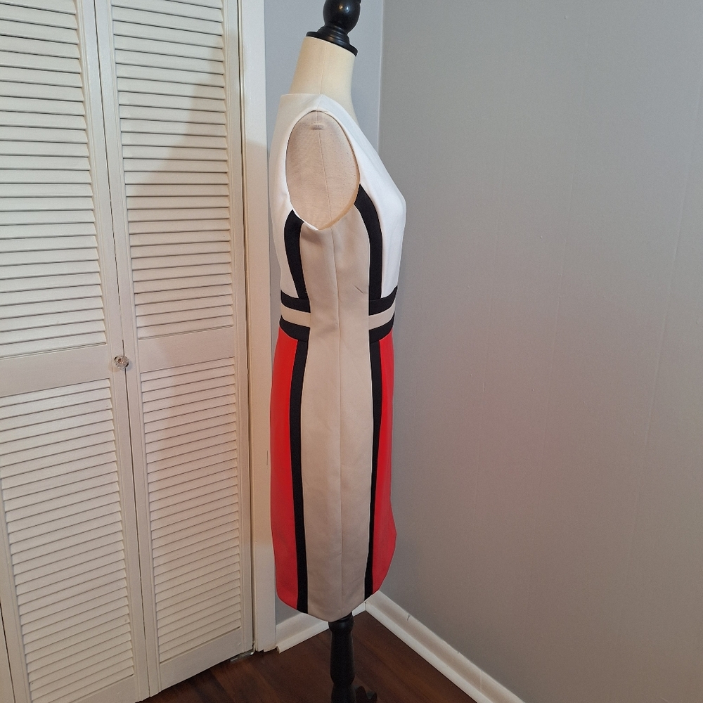 Calvin Klein Colorblock Sleeveless Sheath Dress Sz 12 *V - Picture 5 of 8